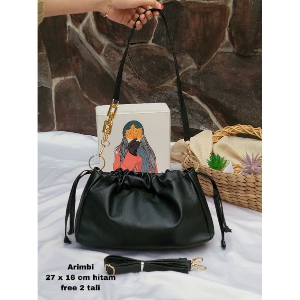 New Arimbi Tas Selempang Serut Wanita