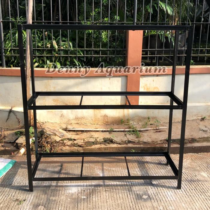 Aquarium Rak Aquarium Besi Siku 3 Susun Ukuran 120X40X100Cm