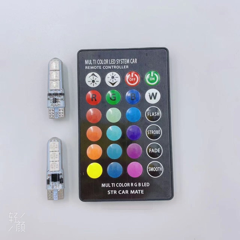 COD Lampu LED T10 Lampu Sen Lampu Kota RGB Remote Jelly 6 Mata 16 Warna LAMPU SEIN JELLY REMOTE