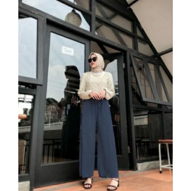 CELANA KULOT WANITA HIGH WAIST SHIRT Kulot wanita CRINKLE CEY air flow