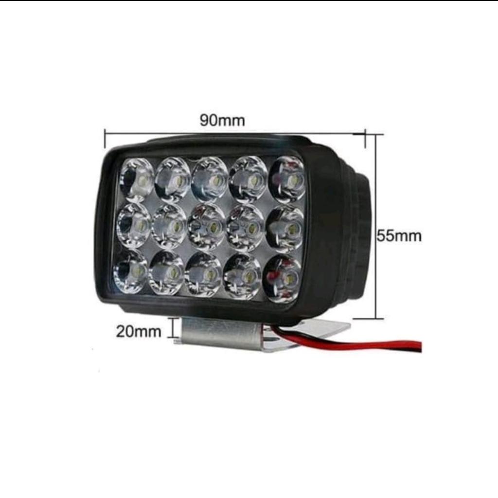 Lampu Tembak Lampu Sorot Cahaya Putih Motor Mobil 8 LED 12 LED 15 LED 16 LED