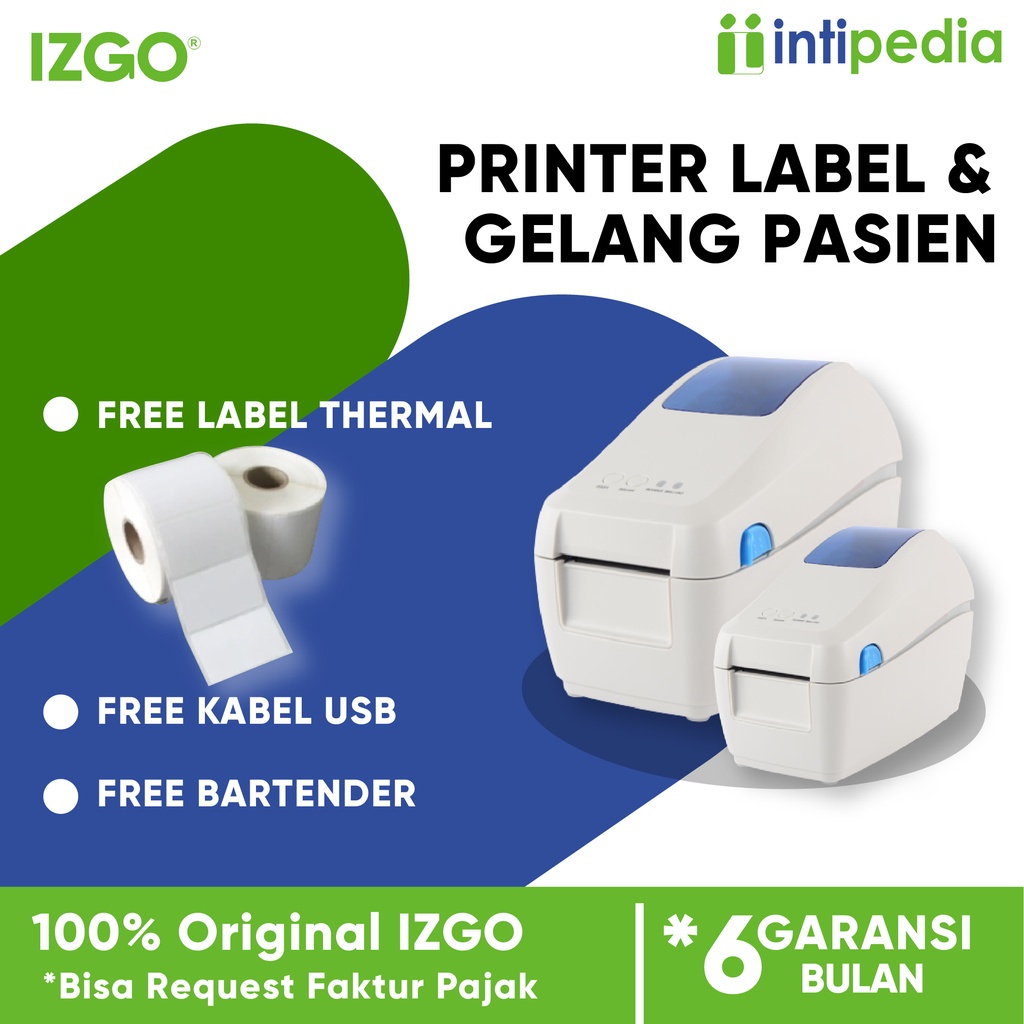 PROMO PRINTER GELANG PASIEN & LABEL THERMAL IZGO