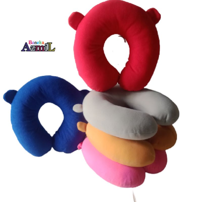 Bantal leher polos warna warni