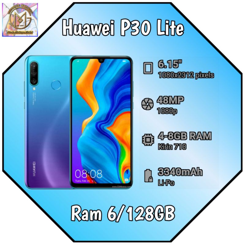 Huawei P30 Lite Ram 6/128Gb ex Resmi murah