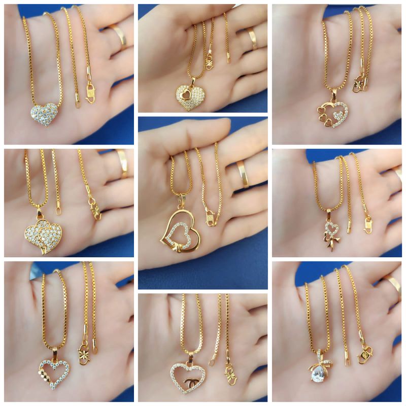 Kalung Motif Love Bahan Xuping Antikarat