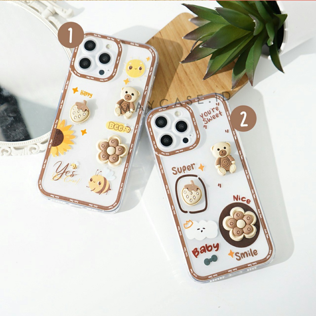 Case Bening Motif 3D6 Boneka Timbul iPhone XR X XS XS MAX IP 6 6S 6+ 6S+ 7 8 7+ 8+ iPhone 11 IP 11 P