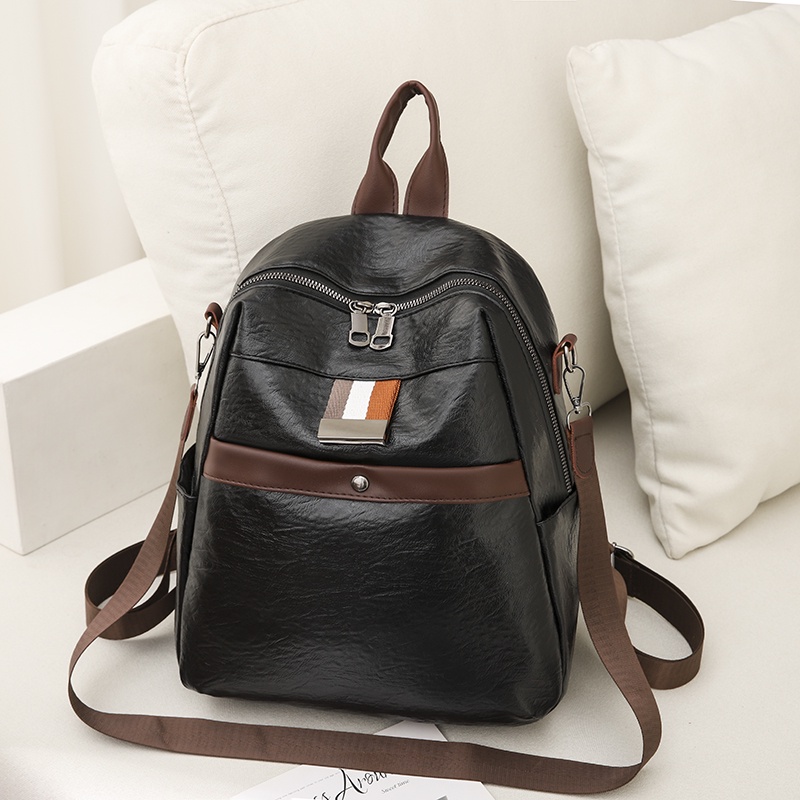 Tas Import Ransel Wanita Kulit 464-Black