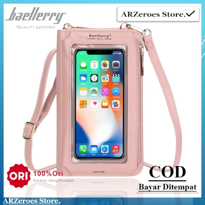 dompet hp wanita Tas Dompet Hp Tas Handphone BAELLERRY N5018 - Light Pink H4T9 EXCLUSIVE tas selempa