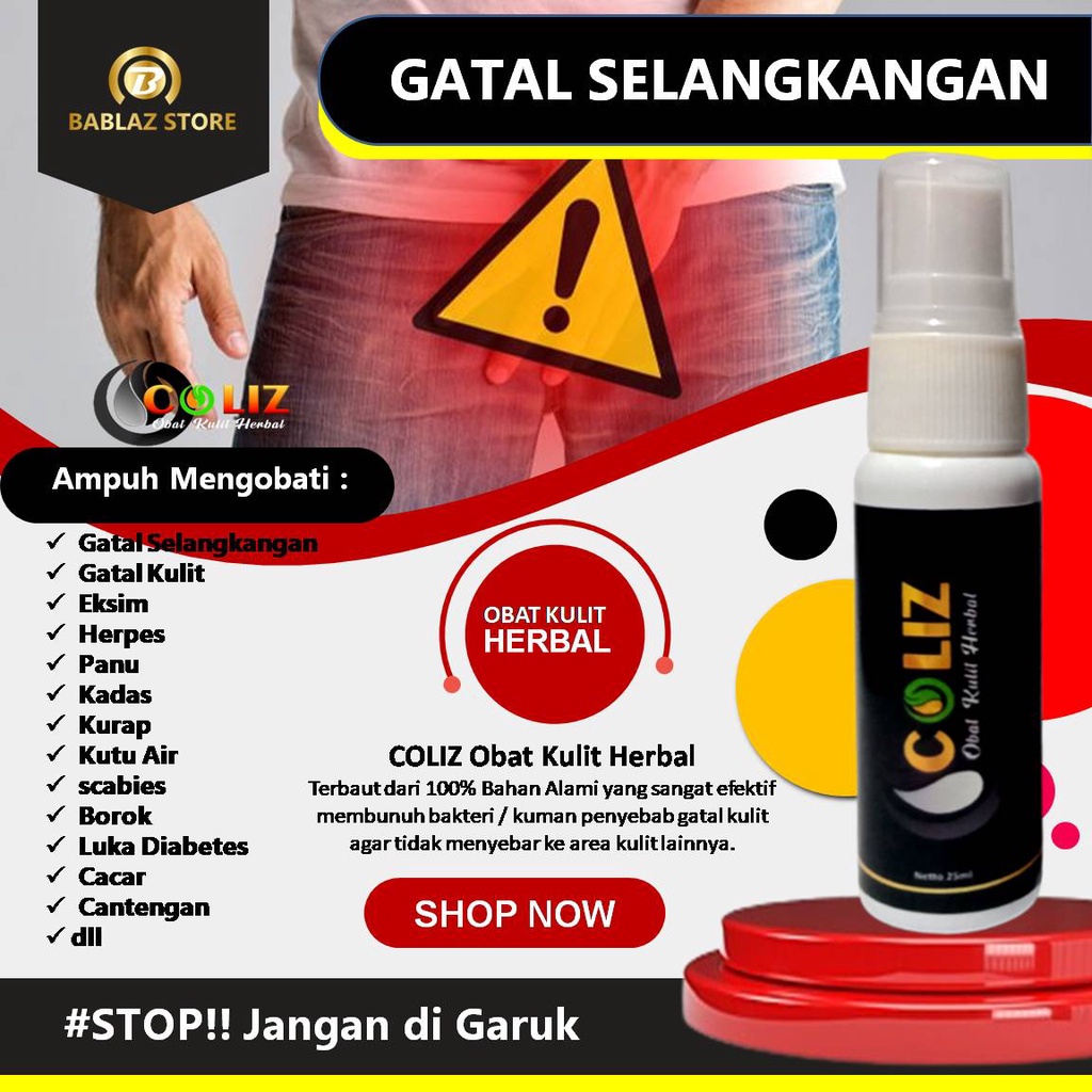 OBAT GATAL SELANGKANGAN EKSIM HERPES KUTU AIR JAMUR PANU KADAS KURAP KEPALA BOROK PALING AMPUH COLIZ