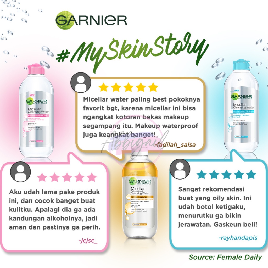 𝘈𝘉𝘎✰  Garnier Micellar Cleansing Water / Pembersih Wajah Garnier / Infused Cleansing Water / Micellar Water / Viva Face Tonic / Viva Cleanser / Toner Pembersih Wajah / Citra Pearly White UV / Sunscreen Citra 2012