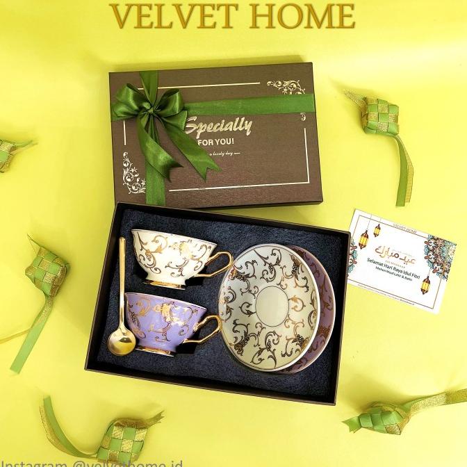 

SET Hampers double teacup cangkir gift kado lebaran natal wedding