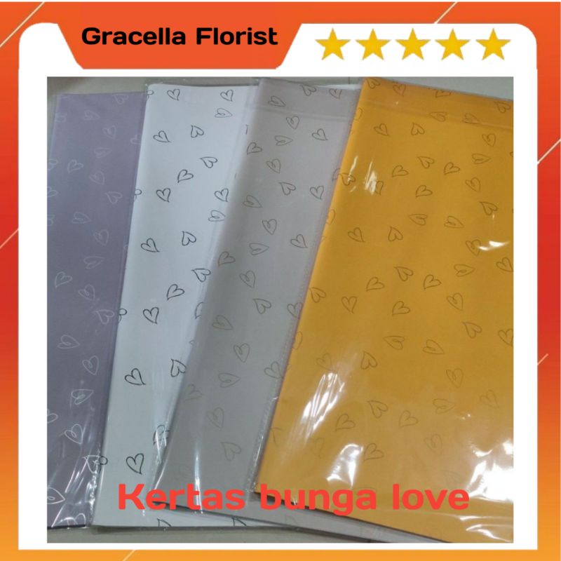 

kertas bunga eceran motif gambar love