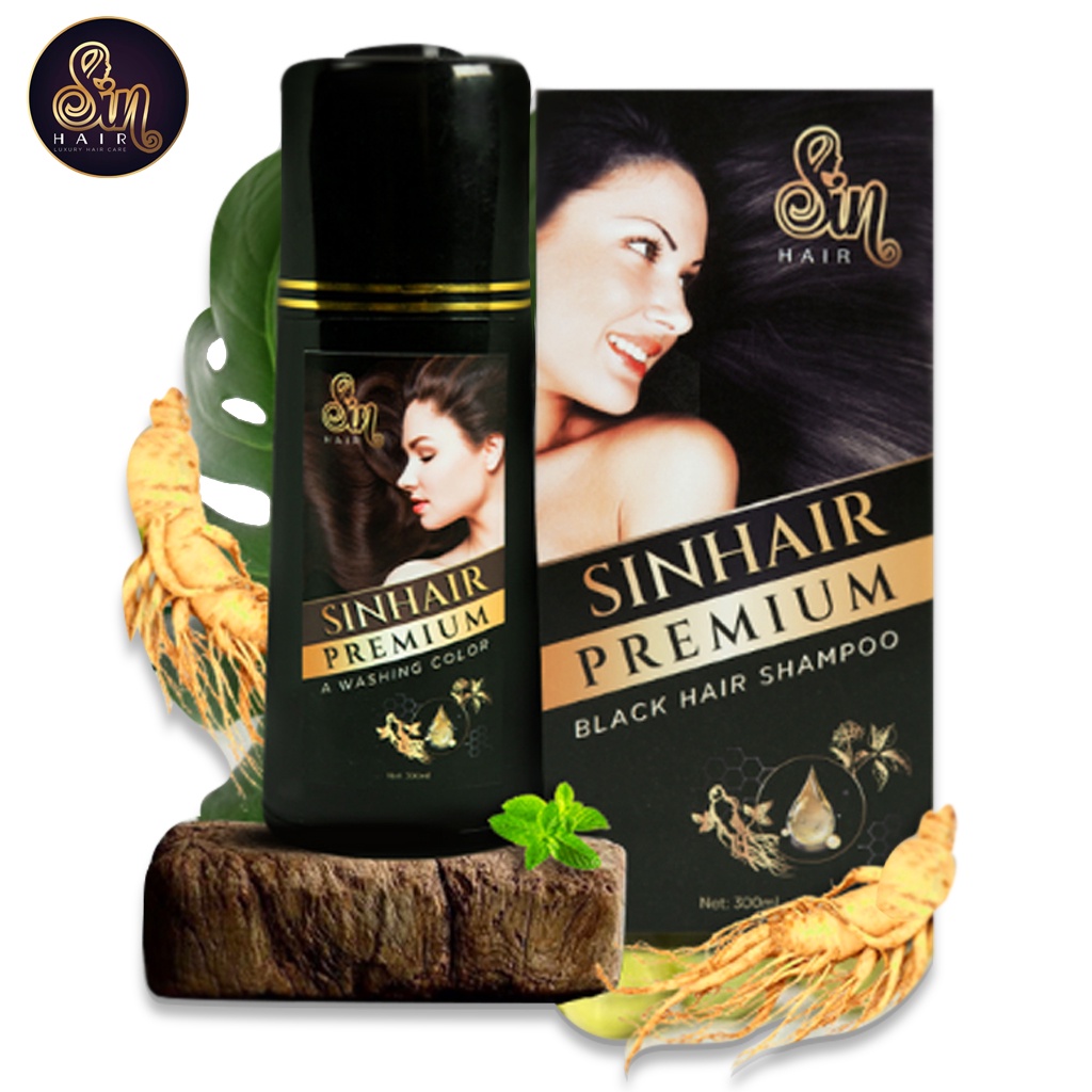 SIN HAIR Sampo Premium pewarna rambut untuk uban.Import dari JEPANG.BLACK & BROWN Original