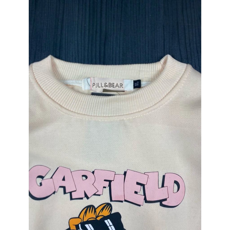 sweater crewneck crop pnb garfield free bag