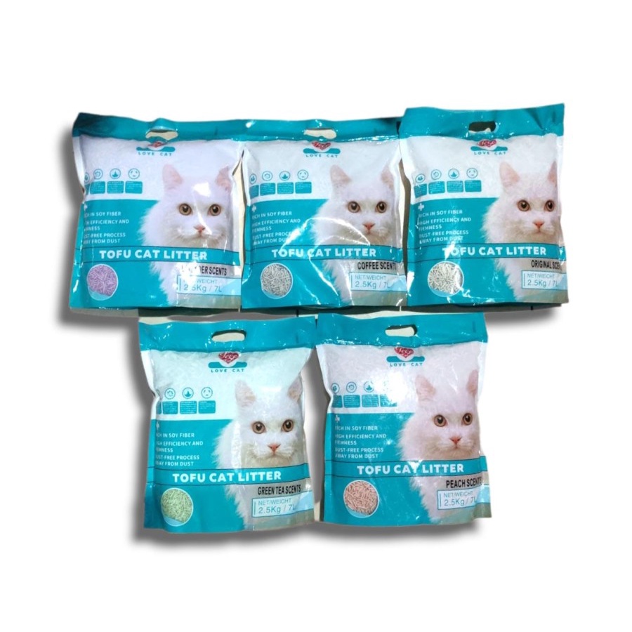 LOVE CAT TOFU CAT LITTER 7 Liter Pasir Wangi Gumpal Setara MRKOTOPS