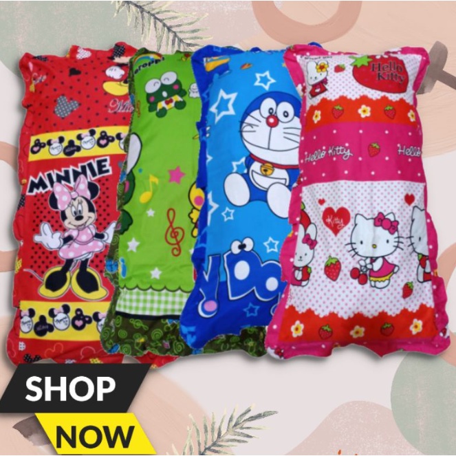 Sarung Bantal Cinta Rempel Motif Karatek Anak Anime Lucu Ukuran 45x90