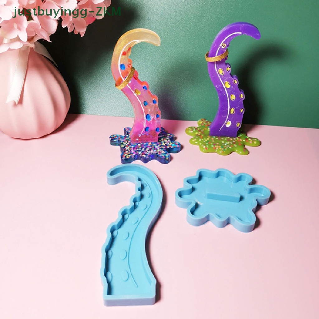 Rak Display Cincin Bentuk Gurita Bahan Silikon Untuk Dekorasi