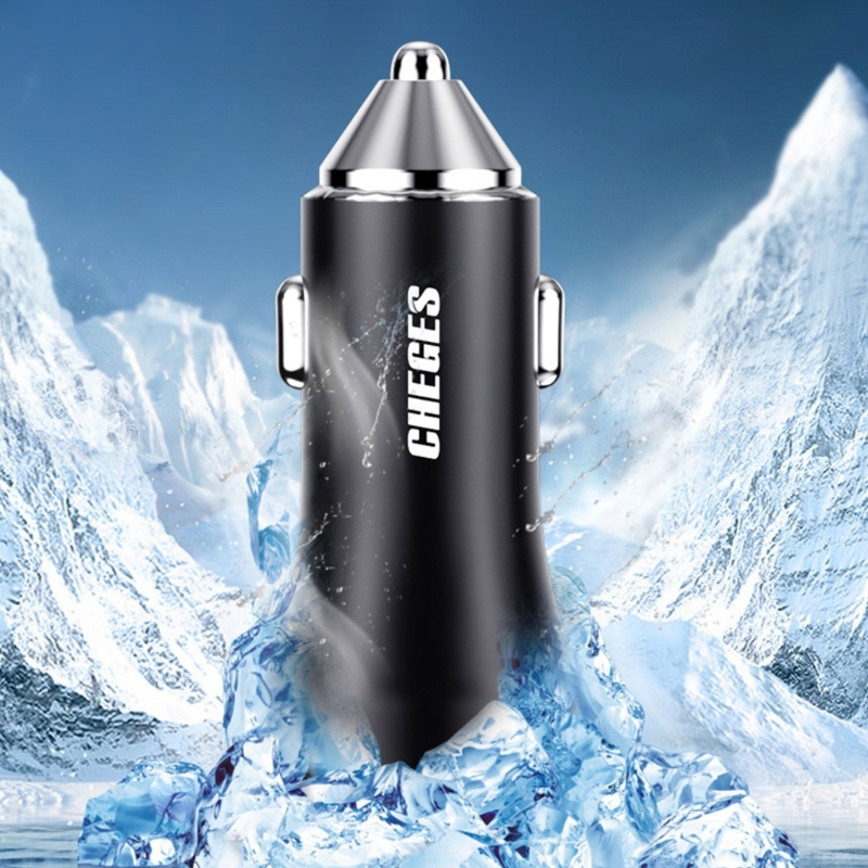 Zzz Adapter Charger Mobil Dual USB 100W 12-24V Fast Charging Untuk Note 20 / 10 S21 / 20 / 10 14 Pro Max 13 12 11