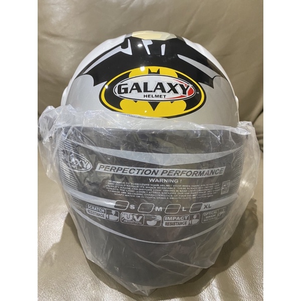 Helm Anak SNI GALAXY SKY Motif Batman Putih Usia 3-7 Tahun Termurah Terlaris