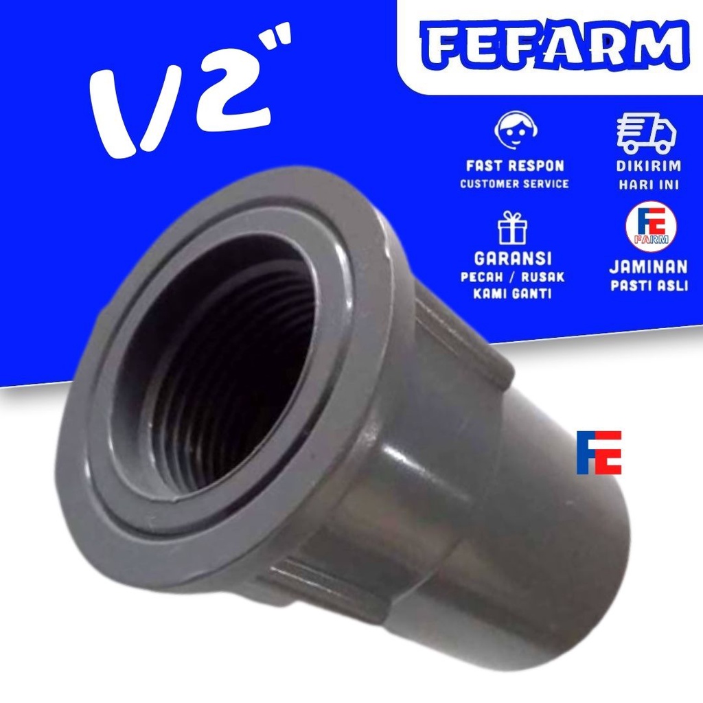 Sambungan Pipa ke Sprinkler 1/2&quot; Drat Dalam FEFARM