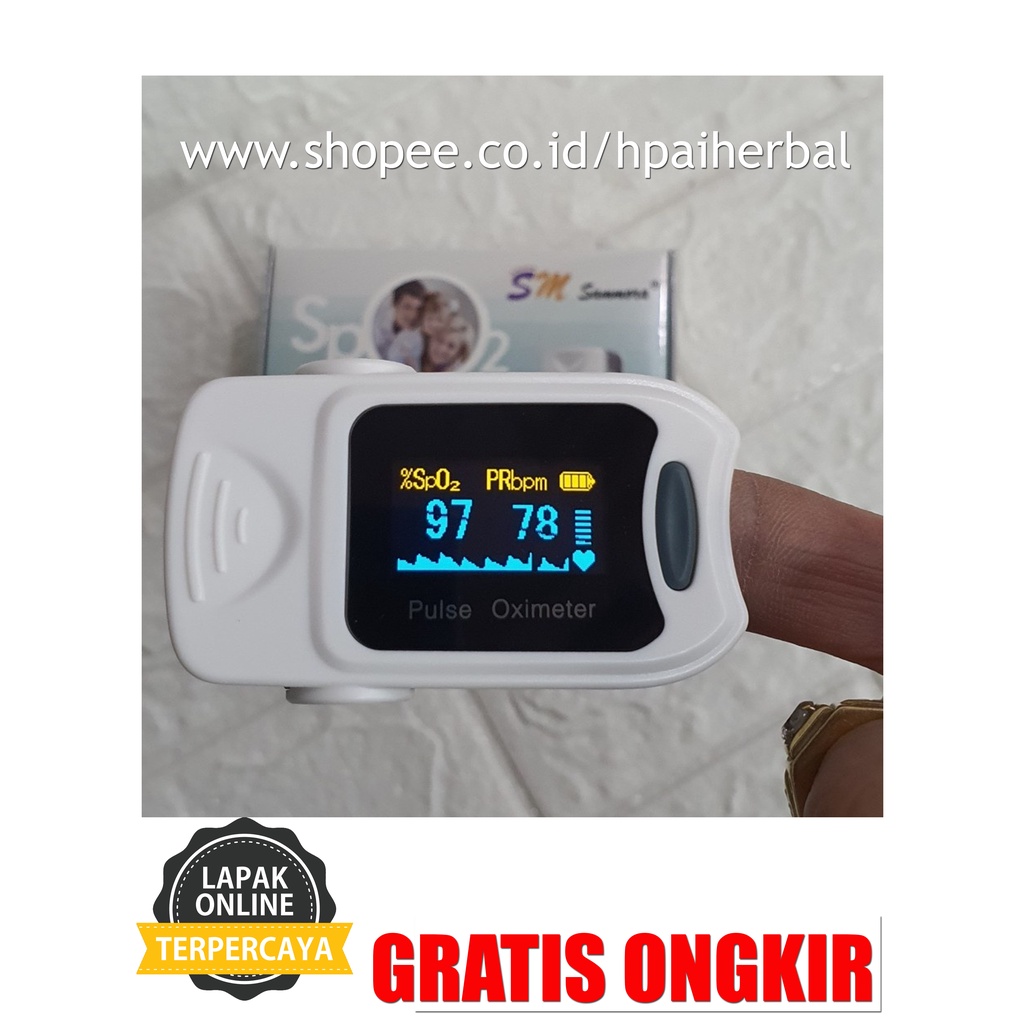 Pulse Oxymeter  MEDIS/ Oksimeter Saturasi Oksigen /Fingertip Pulse Oximeter Sammora