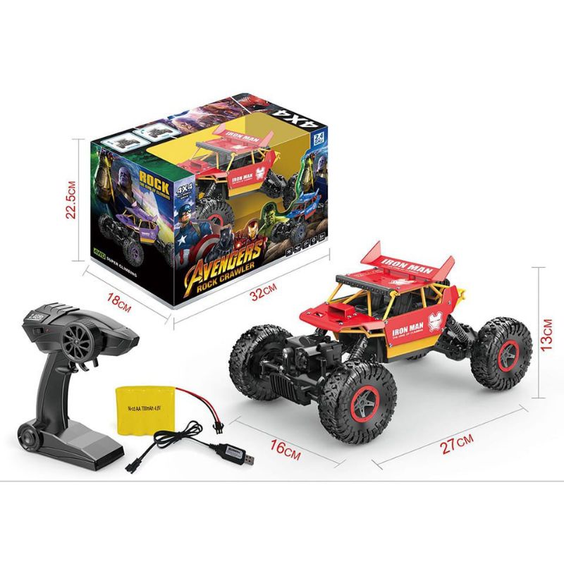 rock crawler mobil remote control 1:18 off road rc ironman batman