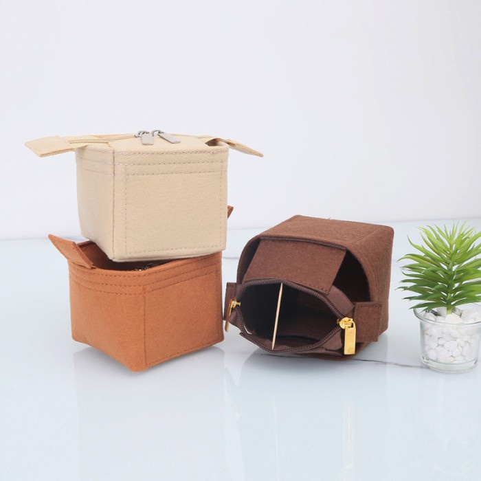 Felt bag organizer for Neo Purse - top zipper/ dalaman tas/ organizer tas