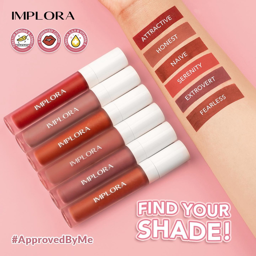Implora Lip Velvet Lipcream Velvet Implora Lipcream Implora Lipcream Matte Murah Implora Lipstik Mur