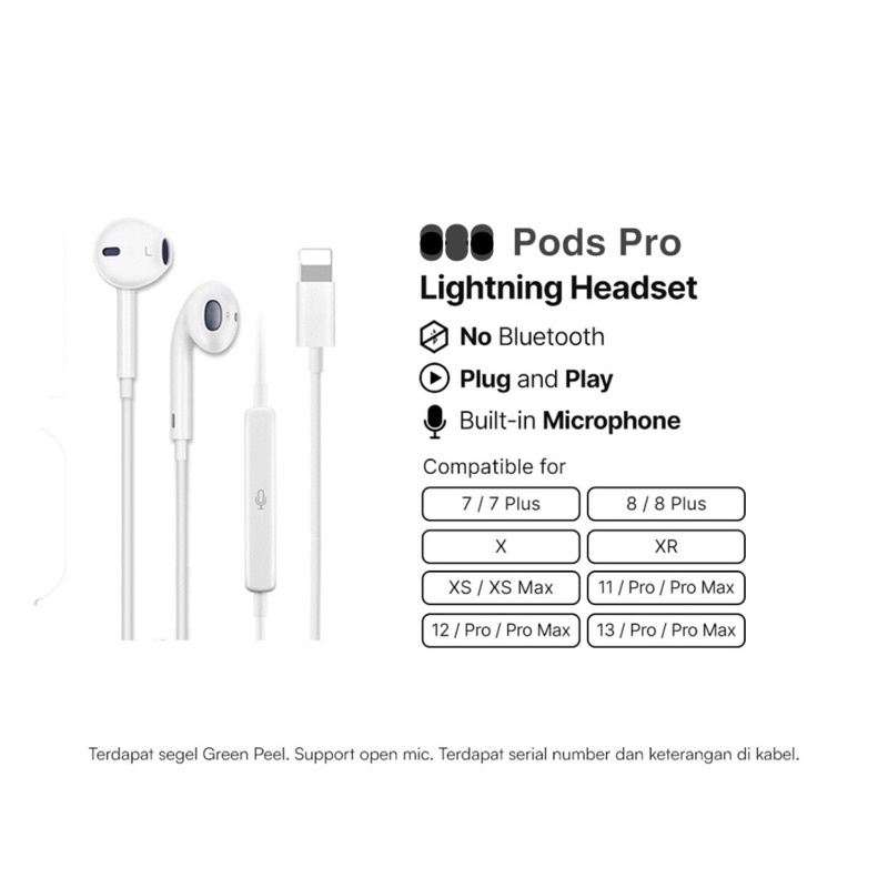 Earphone / Headset iPhone Earphone Lightning Headset Gaming Earphone stereo