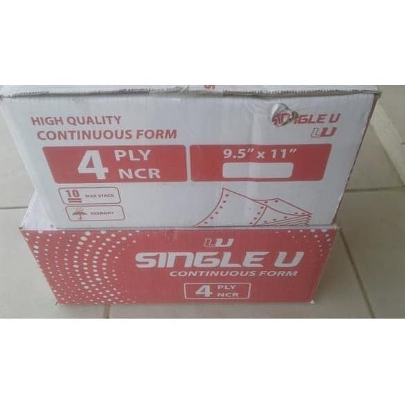 

Continuous Form Ukuran 9,5 Inch x 11 Inch, 4 Ply NCR Merk Single U