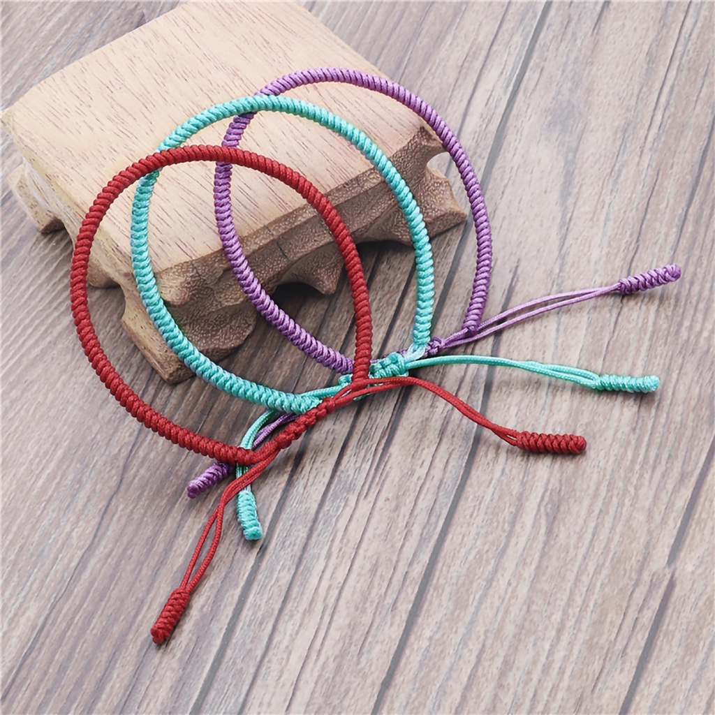 Gelang Tali Kepang Handmade Warna Polos Untuk Unisex