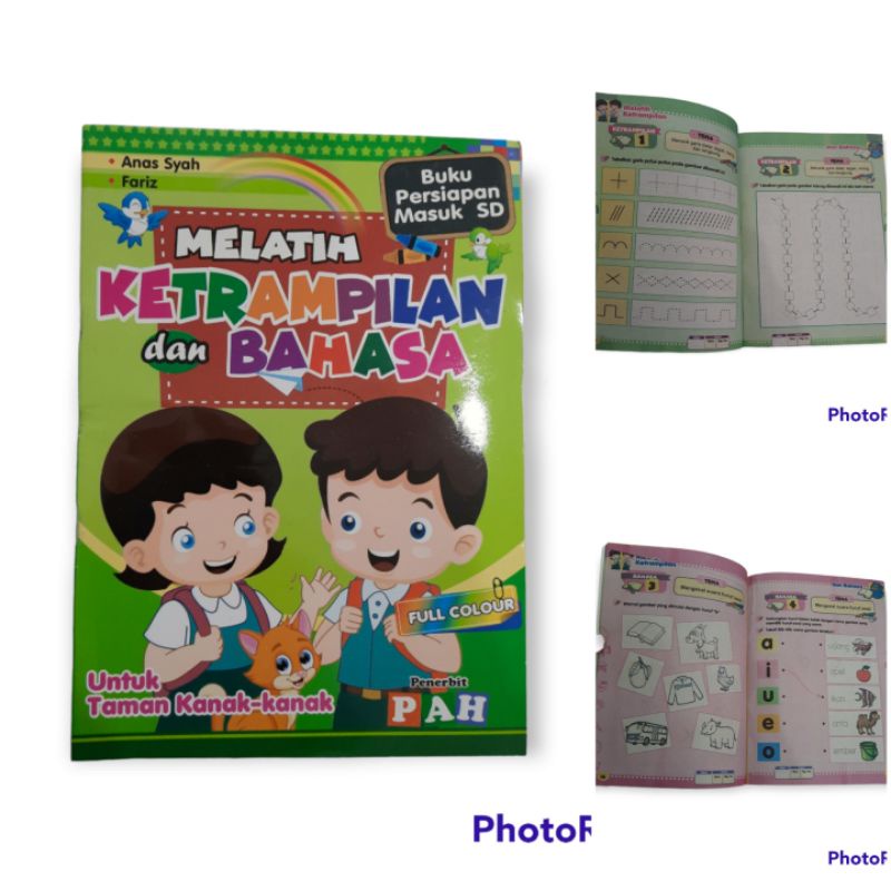 Buku Anak Seri Melatih Buku Persiapan Masuk SD Untuk TK Full Colours PAH