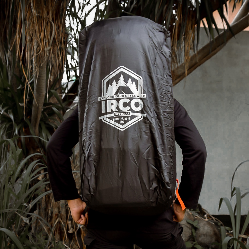 Tas Ransel Carrier Gunung Outdoor Hiking 60 Liter Pria dan Wanita Free Rain Cover - Irco Ksatria Abu-abu