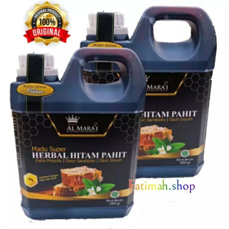 

madu super Herbal Hitam Pahit isi 1kg Original