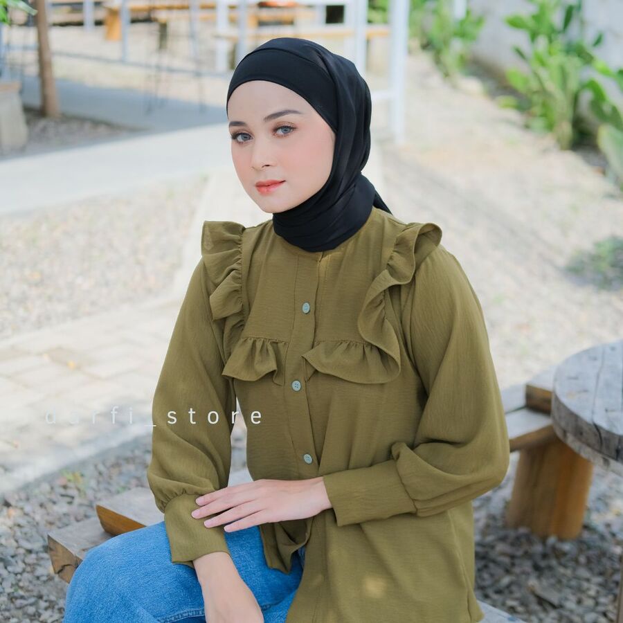 Mecca Blouse - Ukuran S M L XL XXL XXXL 5L - Blouse Jumbo - Kemeja Jumbo