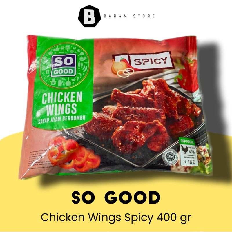 

SO GOOD - Chicken Wings Spicy 400gr / FROZEN FOOD BOGOR