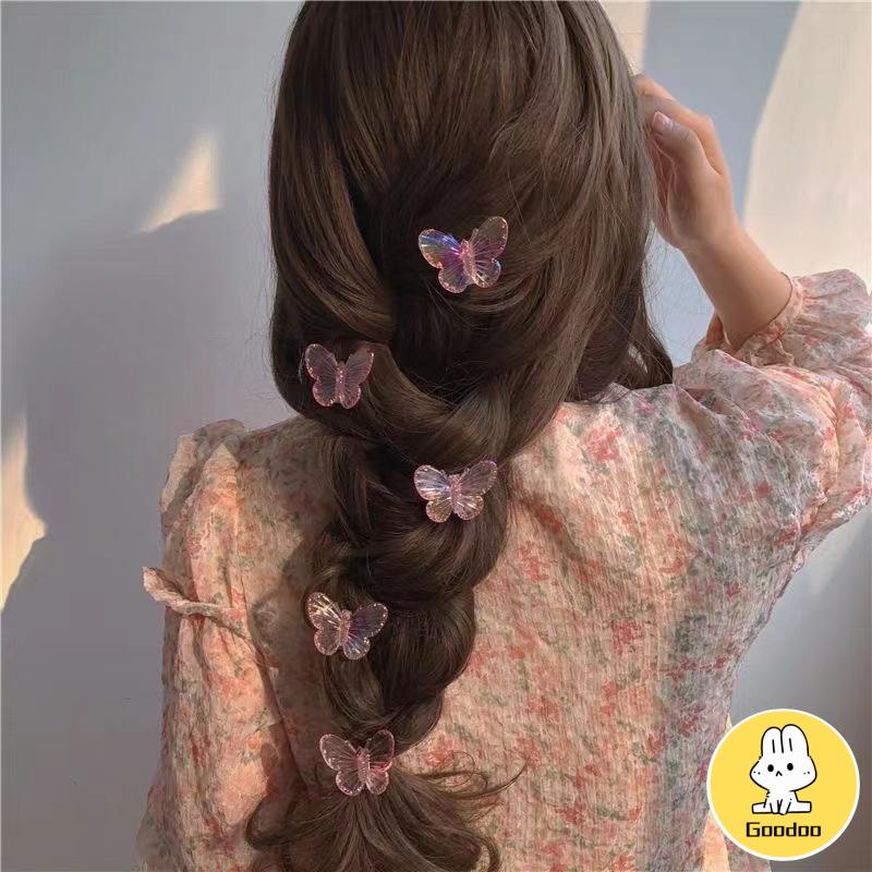 Jepit Rambut Bentuk Kupu Warna-Warni Bahan Metal Untuk Anak Perempuan Butterfly Fashion Aksesoris Wanita -Doo