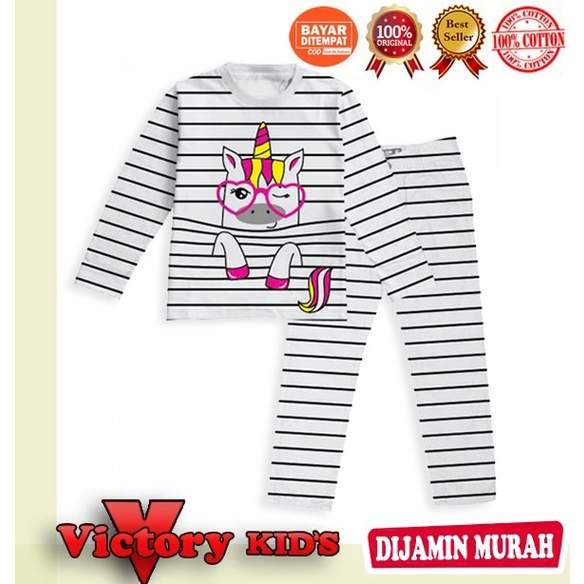 Victory kids Setelan/piyama tangan panjang anak perempuan 1-10 tahun