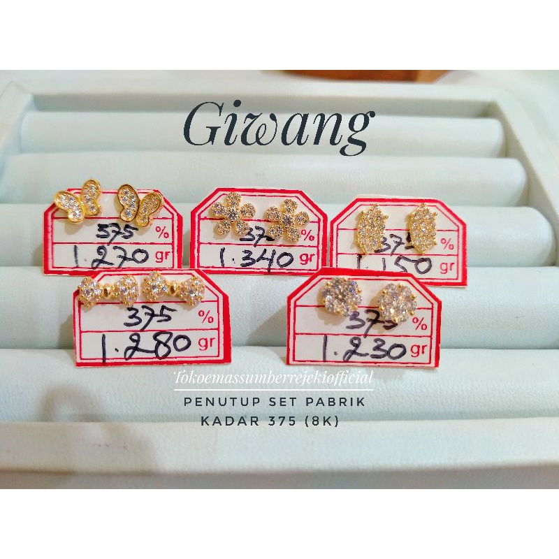 x6 Giwang/giwang permata putih/giwang permata putih 375/giwang permata putih 8k/giwang 375/giwang 8k