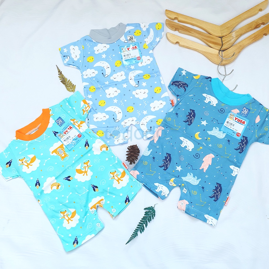 Baju Tidur Bayi Romper Segiempat / Piyama Anak Yusa Newborn