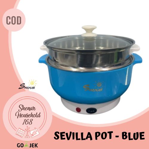 SHENAR HOT POT COOKING STEAMER ALAT MASAK ELEKTRIK BBQ COOKING PRAKTIS PAN- BISA COD