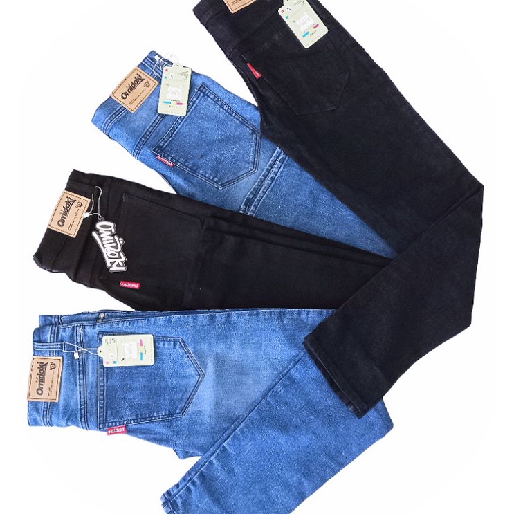 Omidoki Celana Panjang Jeans Pria Hitam Stretch Denim Black