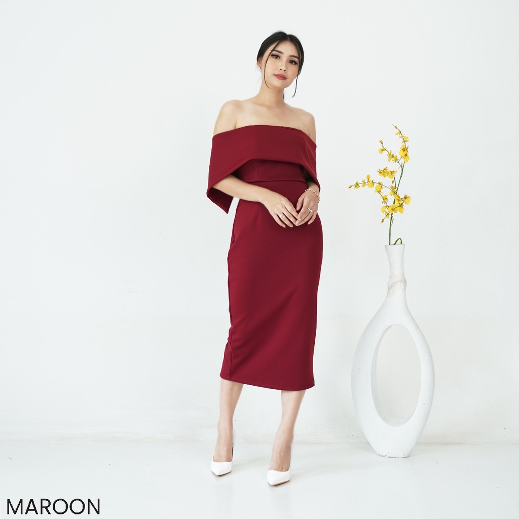 Dress Sabrina Giyomi Dress Wanita Korean Casual Party