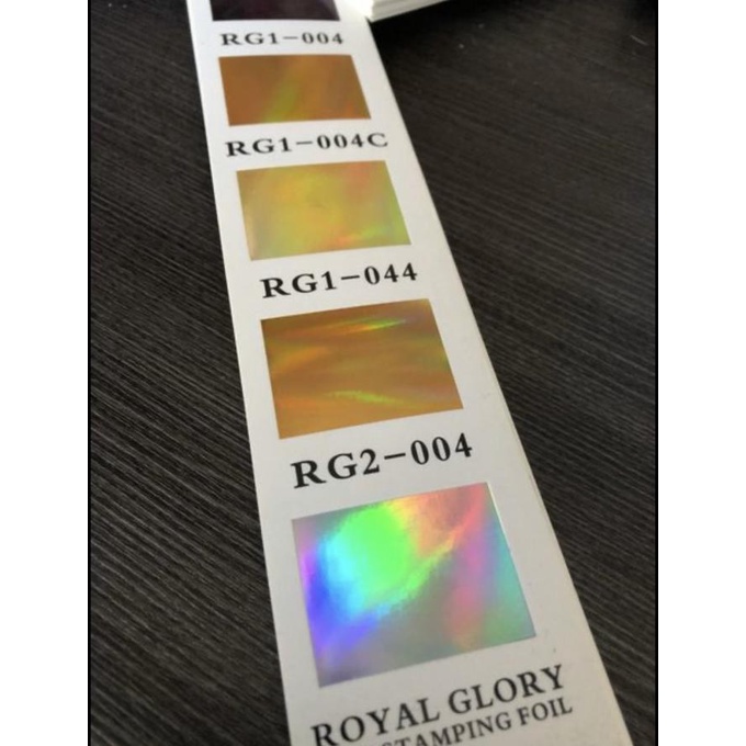 

HOT STAMPING FOIL ROYAL GLORY RG EMAS ATAU SILVER PELANGI 32CM x 120M