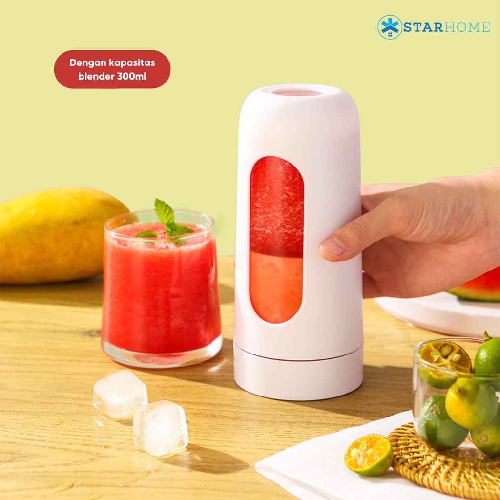 Blender Mini Portable StarHome Juicer Mini Kapasitas 300 ml Gelas Tritan Portable Blender Buah Fruit Cup Z02