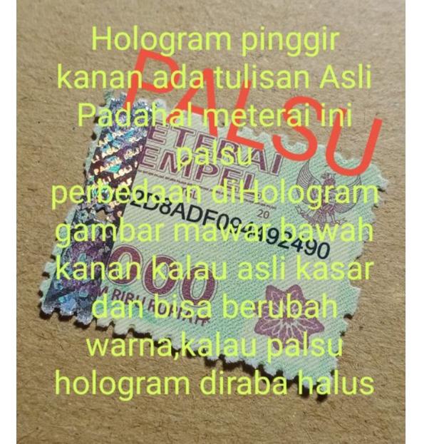 

HOT PRODUCT Meterai Tempel 6000 Tahun 2015,2016.2017,2018,2019,2020,2021Asli (S13) ♖ 861