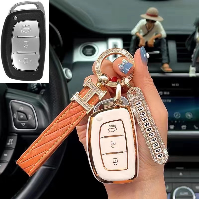 Nexus Casing Kunci Mobil Bahan Silikon Untuk Hyundai Santa Fe