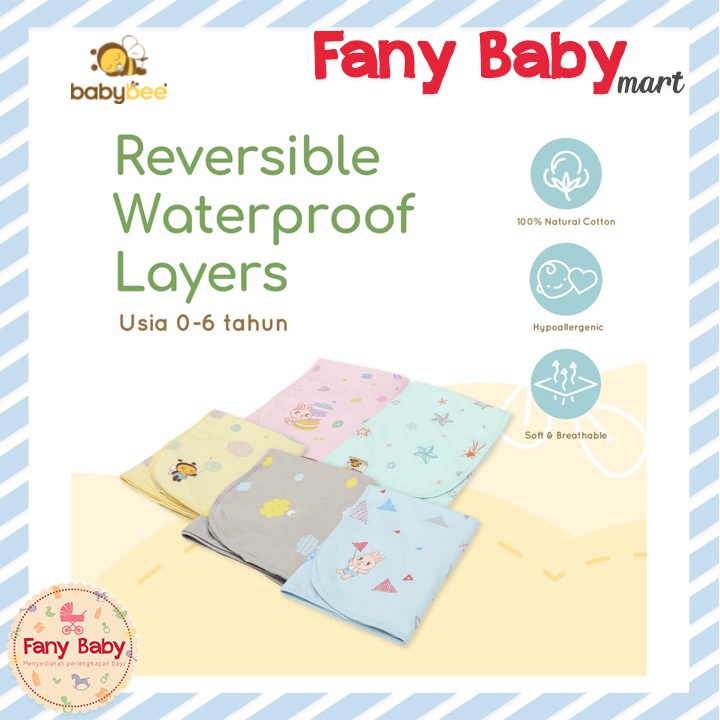 BABY BEE REVERSIBLE WATERPROOF LAYERS / PERLAK - PRINTED