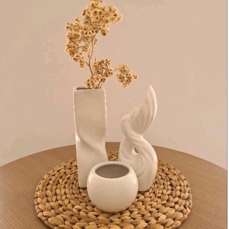 Keramik/Vas Sett New Mild Angsa (Harga 3 vas)