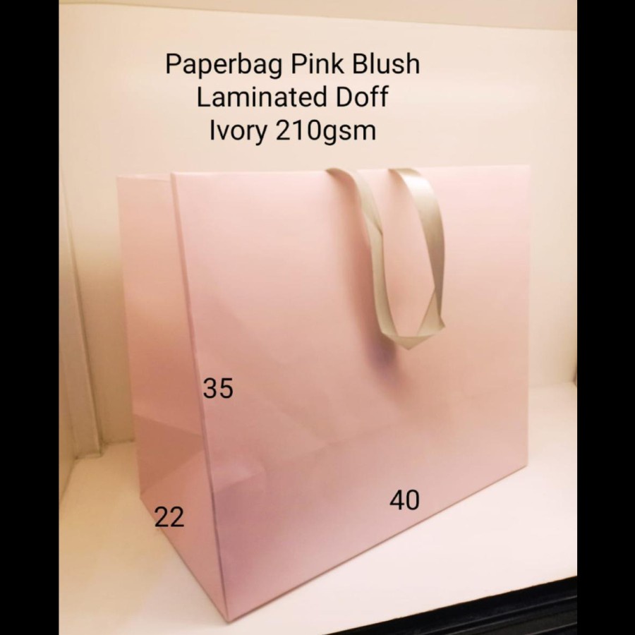 

PB Paperbag Premium BabyPink Laminated Doff 40x22x35cm